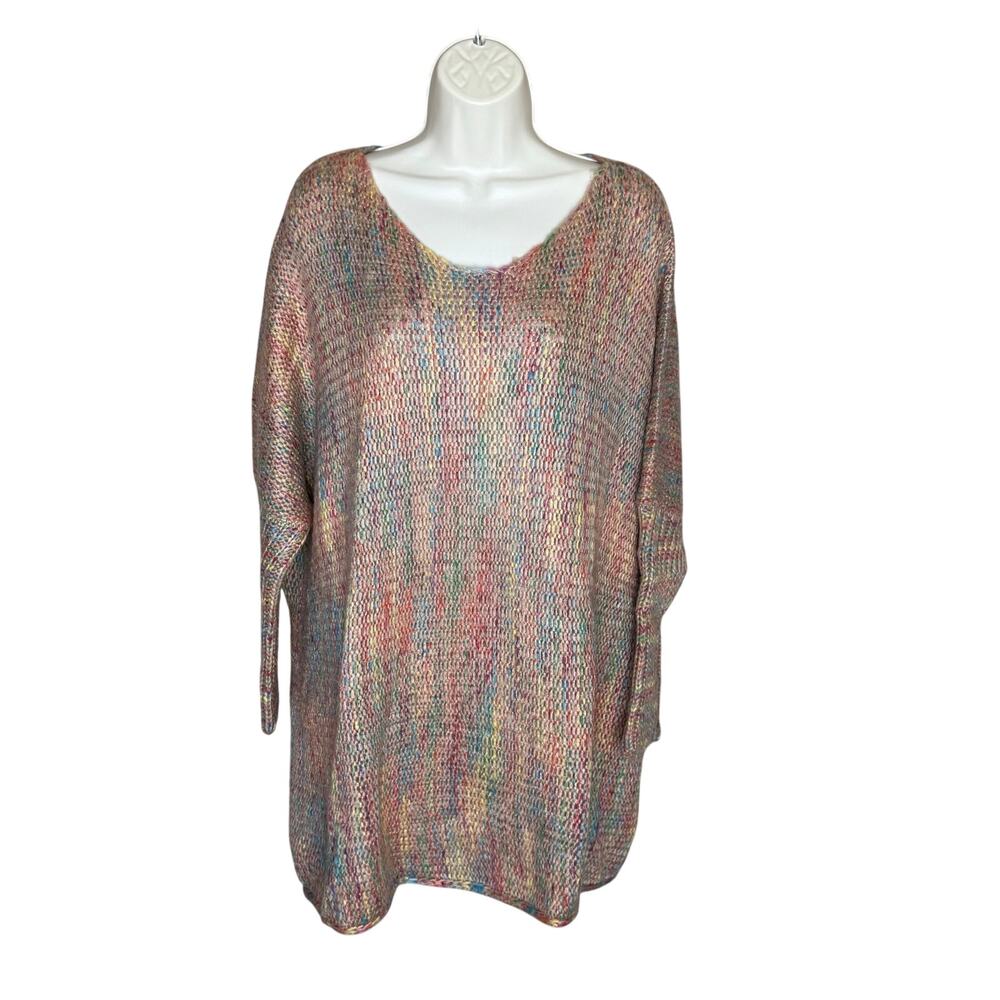 Tulip B Unique Vintage Multicolor Mohair Sweater One Size NWT